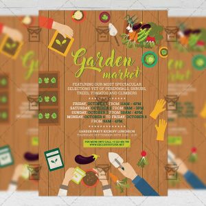 Garden Market - Community A5 Flyer Template