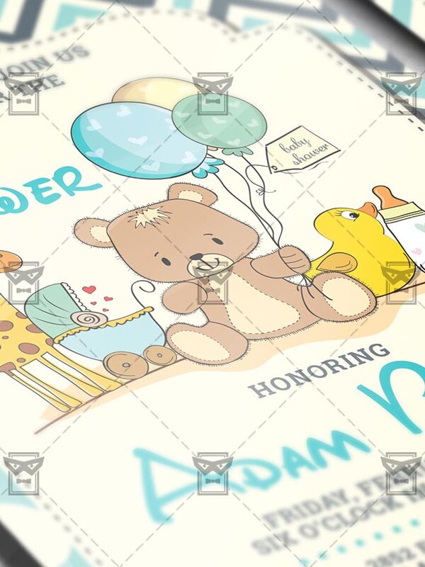 Baby Shower - Kids A5 Flyer Template