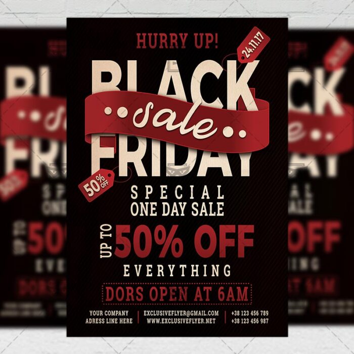 Download Black Friday Sale PSD Flyer Template Now