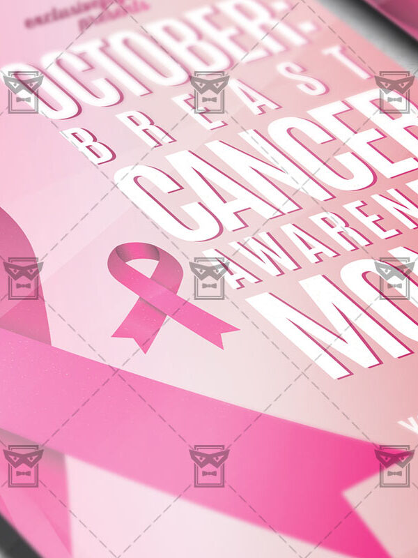 Breast Cancer Awareness Month - Community A5 Flyer Template