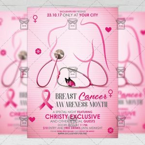 Breast Cancer Month - Community A5 Flyer Template
