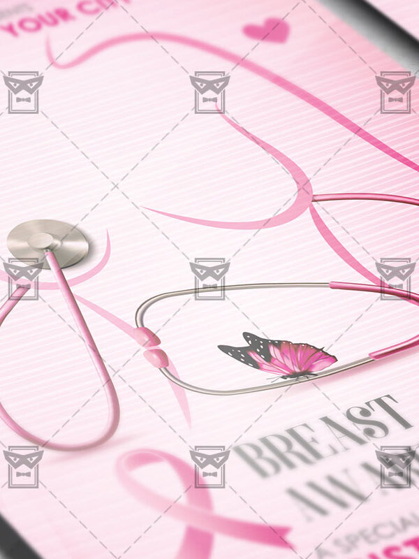 Breast Cancer Month - Community A5 Flyer Template