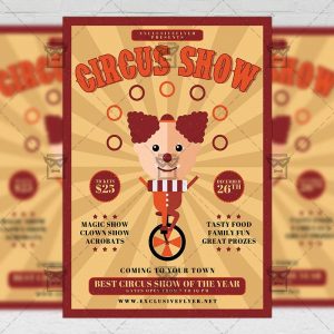 Download Circus Show PSD Flyer Template Now