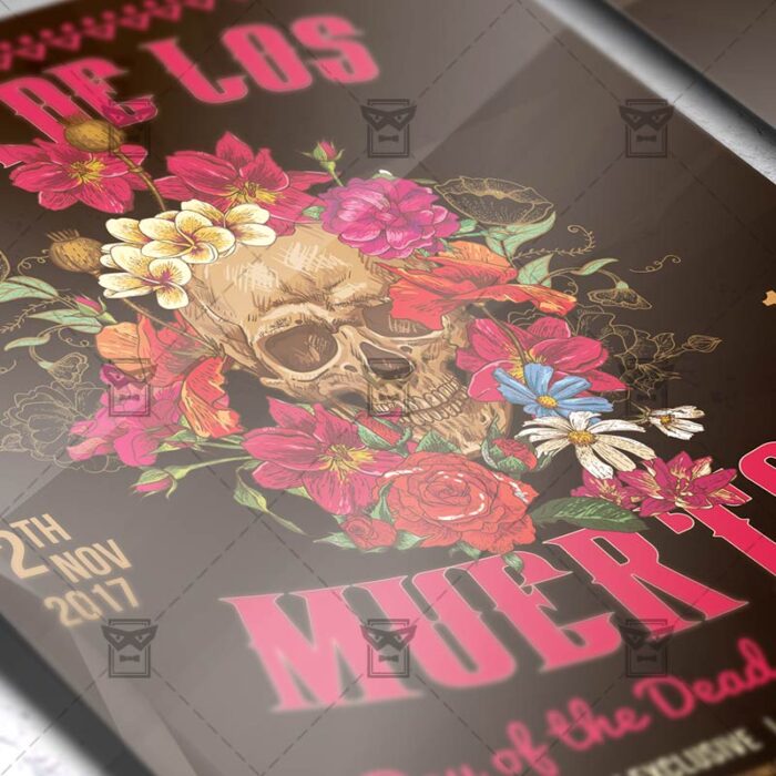 Dia De Los Muertos - Seasonal A5 Flyer Template