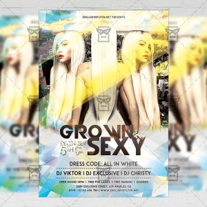 Download Grown and Sexy PSD Flyer Template Now