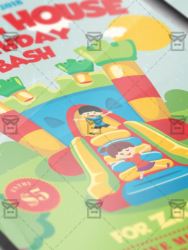 Download Kids Birthday Bash PSD Invitation Card Template Now