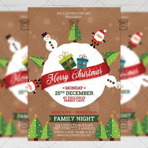 Merry Christmas 2017 - Seasonal A5 Flyer Template