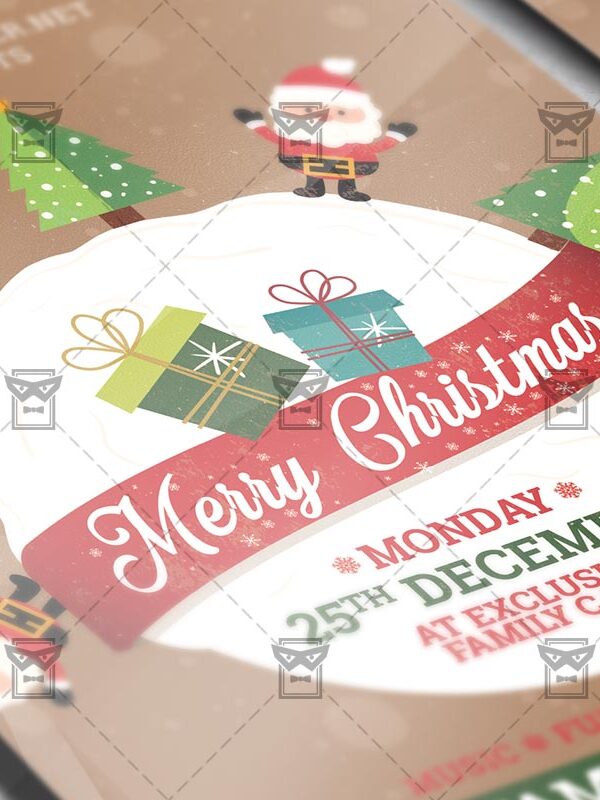 Merry Christmas 2017 - Seasonal A5 Flyer Template