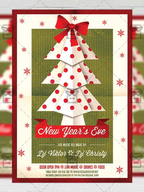 New Year's Eve - Seasonal A5 Flyer Template