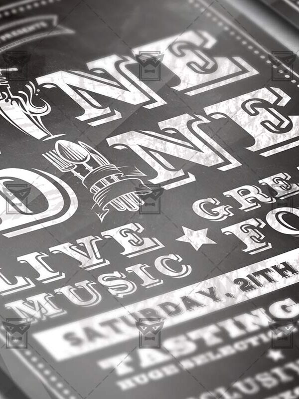 Wine and Dine - Food A5 Flyer Template