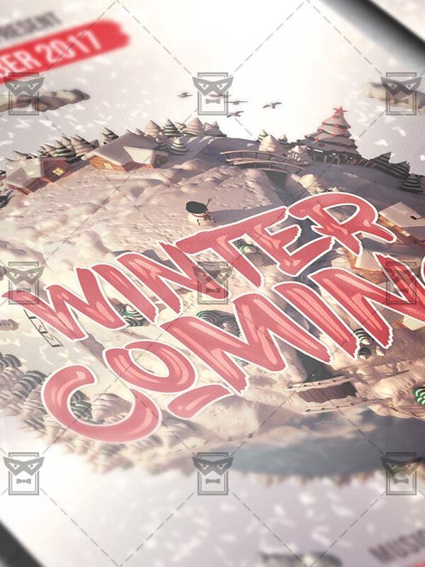 Winter Is Coming - Seasonal A5 Flyer Template