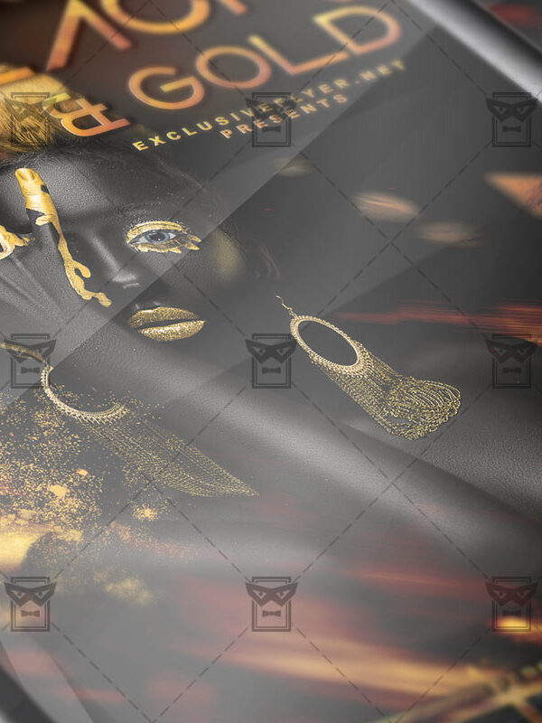 Download Black and Gold Night PSD Flyer Template Now