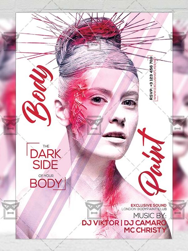 Download Body Paint Party PSD Flyer Template Now