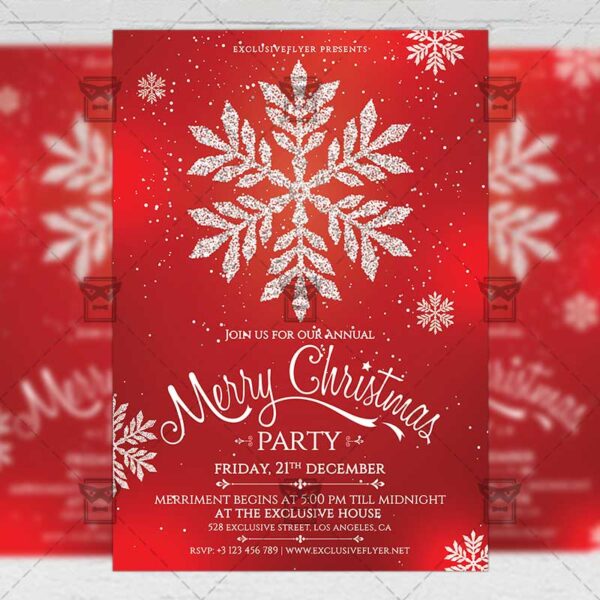 Christmas Invitation - Seasonal A5 Flyer Template | ExclsiveFlyer ...