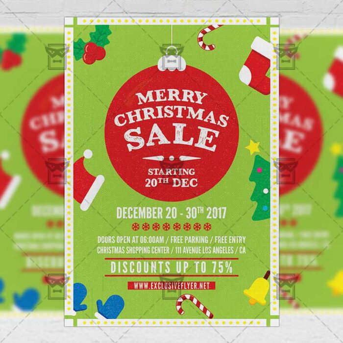Download Christmas Sale PSD Flyer Template Now