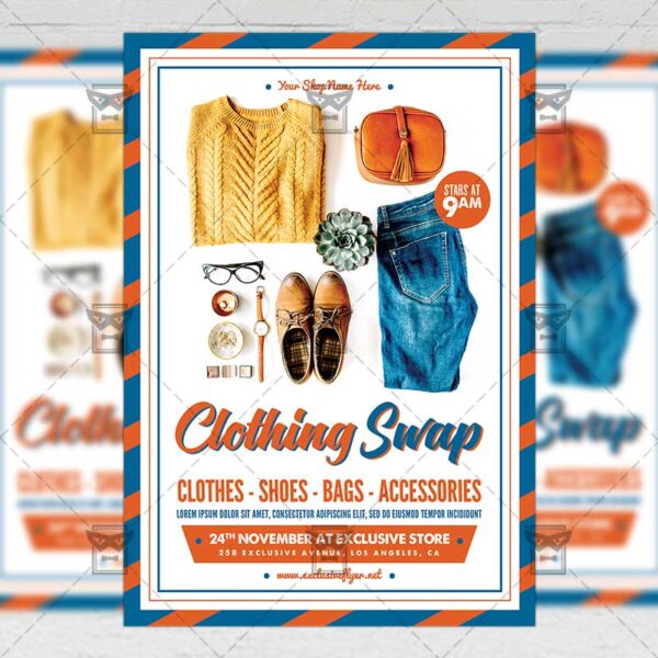 Download Clothing Swap PSD Flyer/Poster Template Now