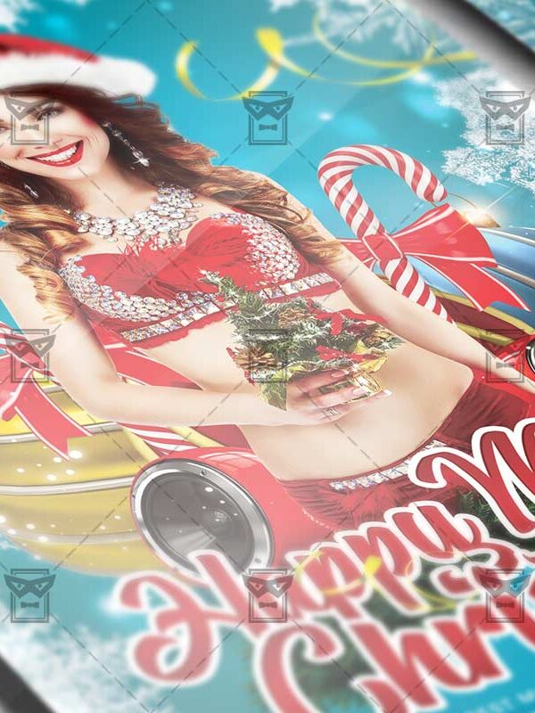 Download Happy Merry Christmas PSD Flyer Template Now