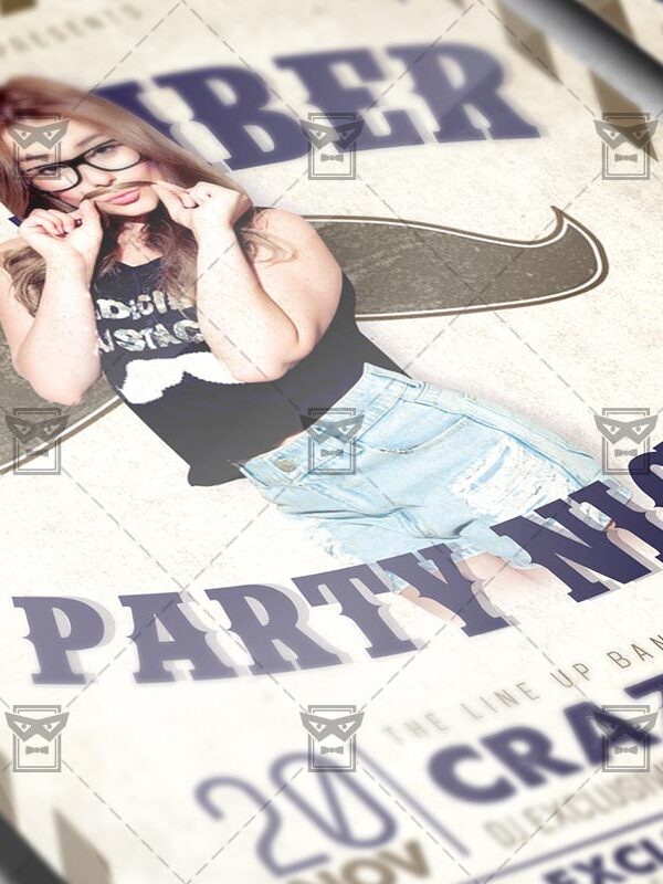 Download Movember Party PSD Flyer Template Now