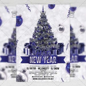 Download New Year Party 2018 PSD Flyer Template Now