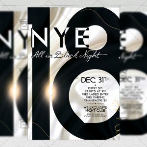 Download NYE 2018 PSD Flyer Template Now