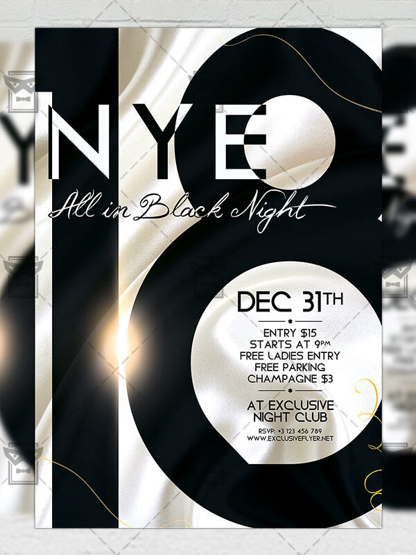 Download NYE 2018 PSD Flyer Template Now
