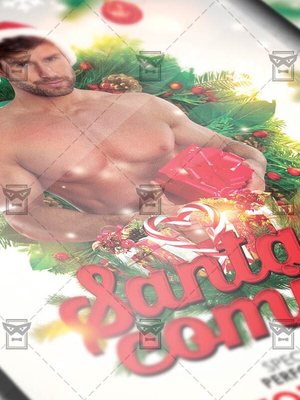 Download Santa Claus Is Coming PSD Flyer Template Now