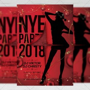 Download Sexy NYE Night 2018 PSD Flyer Template Now