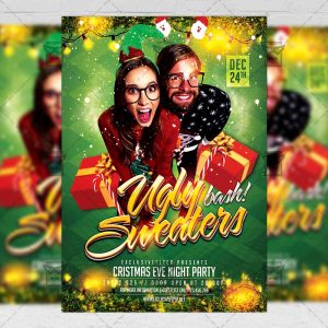 Download Ugly Sweaters Bash PSD Flyer/Poster Template Now