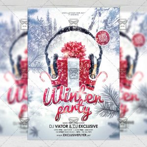 Download Winter Party PSD Flyer Template Now
