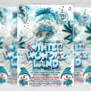 Download Winter Wonderland PSD Flyer/Poster Template Now