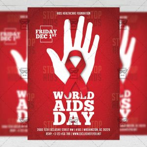 Download World Aids Day PSD Flyer Template Now