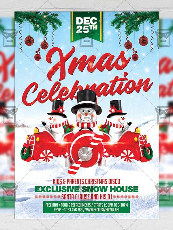 Download Xmas Celebration 2018 PSD Flyer Template Now