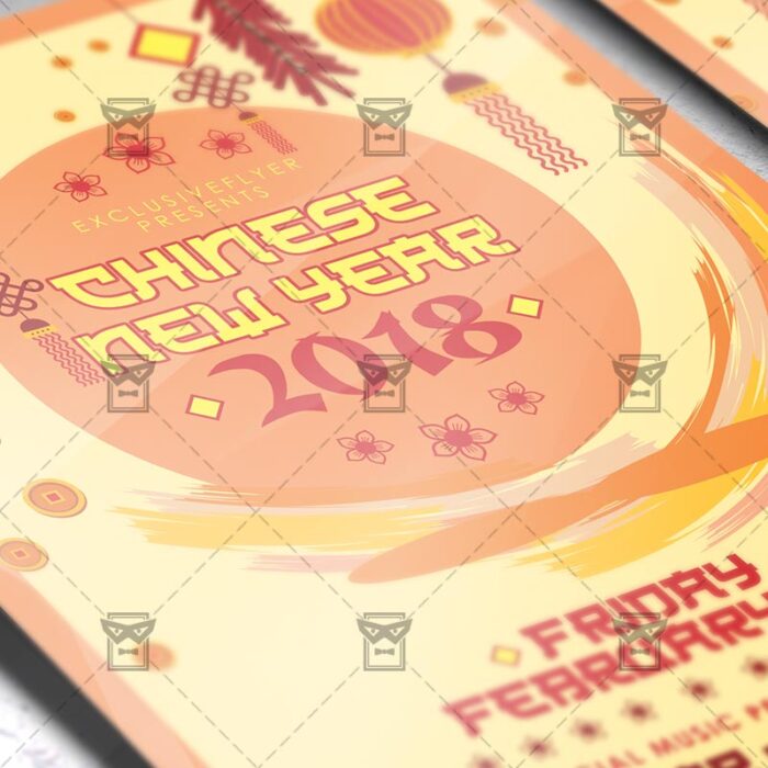 Download Chinese New Year Party PSD Flyer Template Now