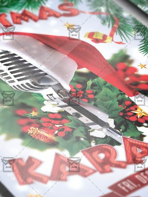 Download Christmas Karaoke PSD Flyer Template Now