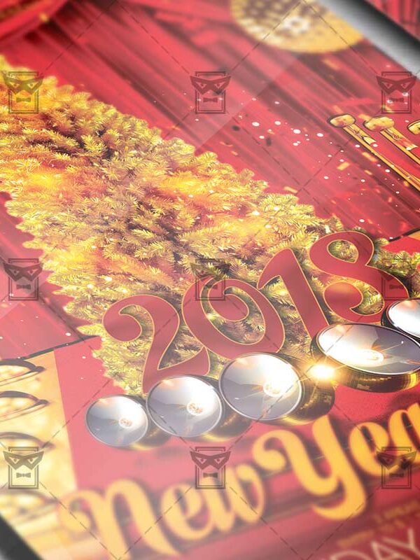 Download Gold New Year Night PSD Flyer Template Now