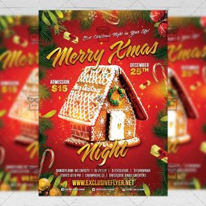 Download Merry Xmas Night 2018 PSD Flyer Template Now