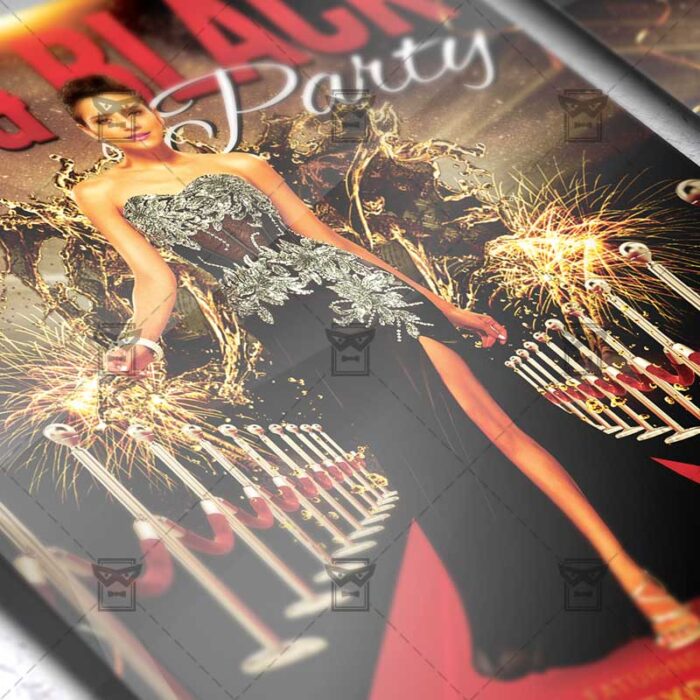 Download Red and Black Party PSD Flyer Template Now