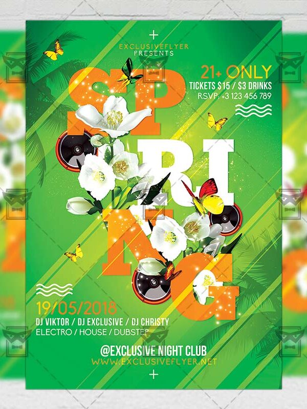 Download Spring Bash PSD Flyer Template Now