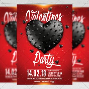 Download Valentine Celebration Party PSD Flyer Template Now