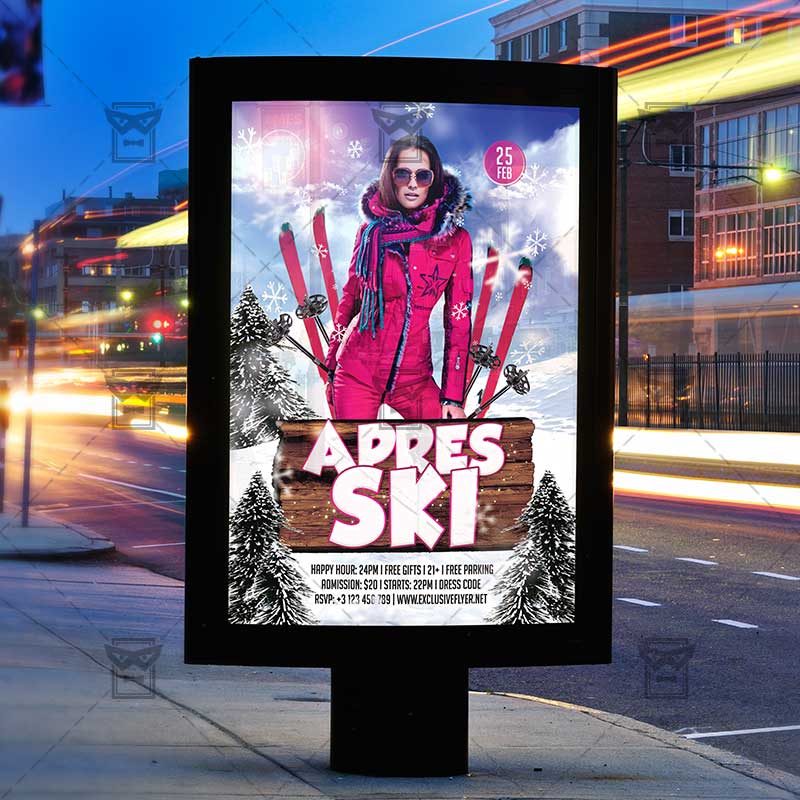Apres Ski Event Flyer Template - Download PSD