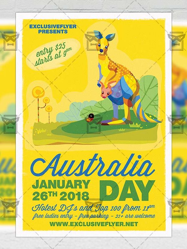Download Australia Independence Day Party PSD Flyer Template Now