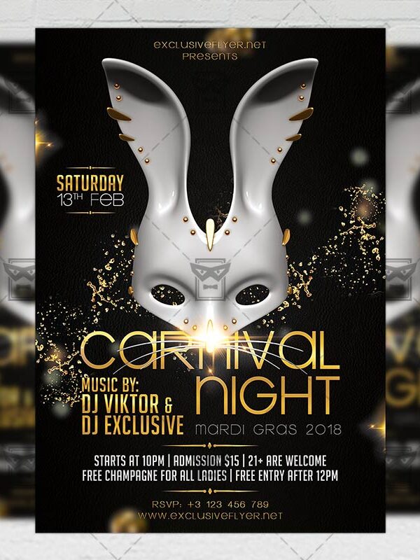 Download Carnival Night PSD Flyer Template Now