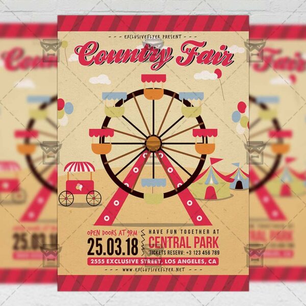 Download Country Fair PSD Flyer Template Now