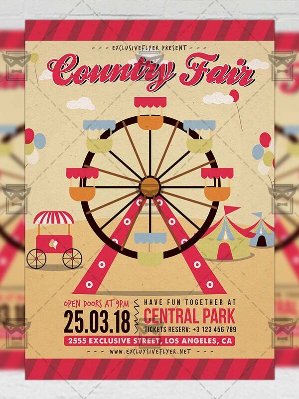Download Country Fair PSD Flyer Template Now