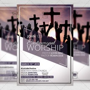 Download Extravaganza Worship PSD Flyer Template Now