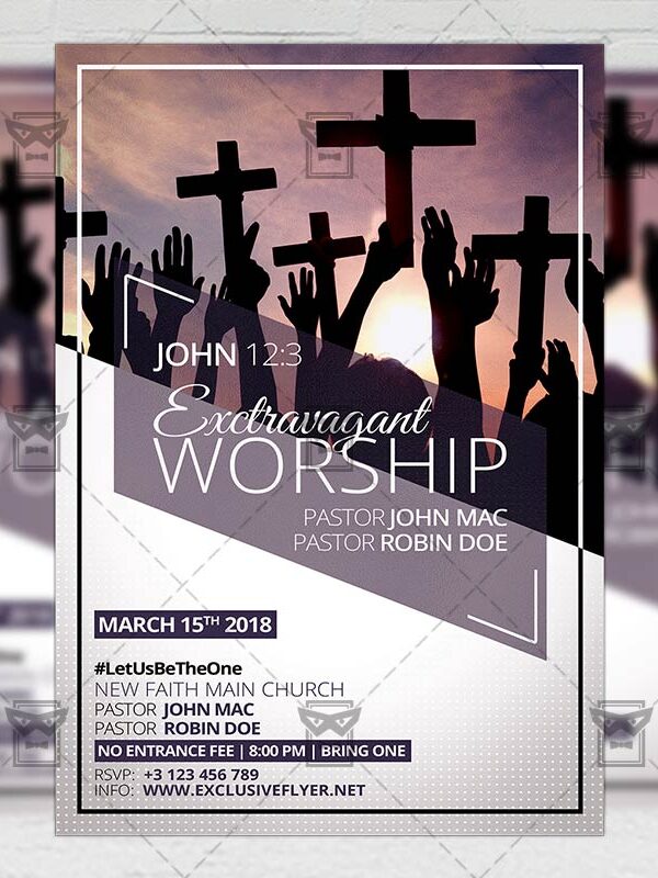 Download Extravaganza Worship PSD Flyer Template Now