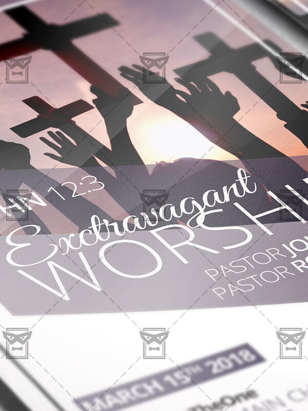 Download Extravaganza Worship PSD Flyer Template Now