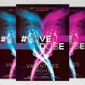 Download Love Dose PSD Flyer Template Now
