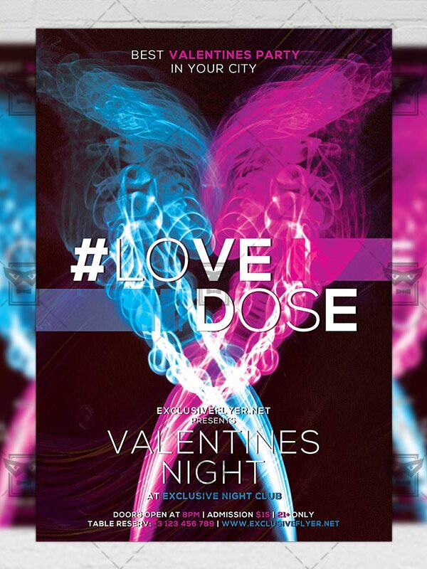 Download Love Dose PSD Flyer Template Now