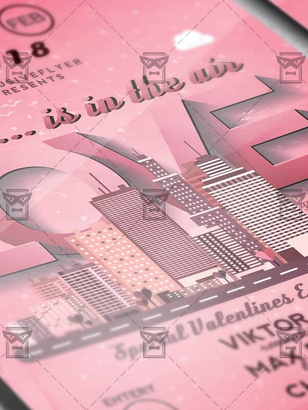 Download Love Is In The Air PSD Flyer Template Now